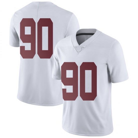 Alabama Crimson Tide Men's Stephon Wynn Jr. #90 No Name White NCAA Nike Authentic Stitched College Football Jersey KN16L86CA